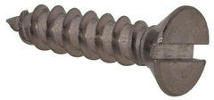 Value Collection - #6, 5/8" OAL, Slotted Drive, Flat Head Wood Screw - Stainless Steel, Grade 18-8 - Apex Tool & Supply