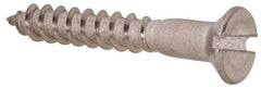 Value Collection - #12, 1-1/2" OAL, Slotted Drive, Flat Head Wood Screw - Stainless Steel, Grade 18-8 - Apex Tool & Supply
