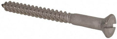 Value Collection - #12, 2-1/2" OAL, Slotted Drive, Flat Head Wood Screw - Stainless Steel, Grade 18-8 - Apex Tool & Supply