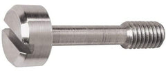 Electro Hardware - Slotted Drive #4-40 UNC 15/32" Length Under Head Captive Screw - 18-8 Stainless Steel, 1/4" Head Diam, 1/8" Head Height, Uncoated - Apex Tool & Supply