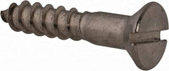 Value Collection - #14, 1-1/4" OAL, Slotted Drive, Flat Head Wood Screw - Stainless Steel, Grade 18-8 - Apex Tool & Supply