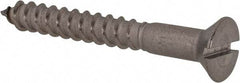 Value Collection - #14, 2" OAL, Slotted Drive, Flat Head Wood Screw - Stainless Steel, Grade 18-8 - Apex Tool & Supply