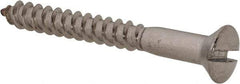 Value Collection - #8, 1-1/2" Length Under Head, Slotted Drive, Oval Head Wood Screw - Stainless Steel, Grade 18-8 - Apex Tool & Supply