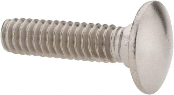 Value Collection - 1/4-20 UNC 1" Length Under Head, Standard Square Neck, Carriage Bolt - 18-8 Stainless Steel, Uncoated - Apex Tool & Supply