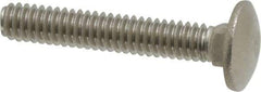 Value Collection - 1/4-20 UNC 1-1/2" Length Under Head, Standard Square Neck, Carriage Bolt - 18-8 Stainless Steel, Uncoated - Apex Tool & Supply