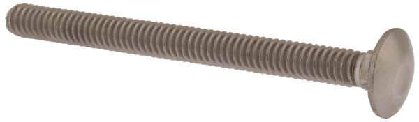 Value Collection - 1/4-20 UNC 3" Length Under Head, Standard Square Neck, Carriage Bolt - 18-8 Stainless Steel, Uncoated - Apex Tool & Supply