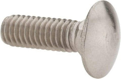 Value Collection - 5/16-18 UNC 1" Length Under Head, Standard Square Neck, Carriage Bolt - 18-8 Stainless Steel, Uncoated - Apex Tool & Supply
