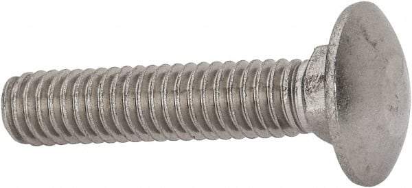 Value Collection - 5/16-18 UNC 1-1/2" Length Under Head, Standard Square Neck, Carriage Bolt - 18-8 Stainless Steel, Uncoated - Apex Tool & Supply