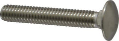Value Collection - 5/16-18 UNC 2" Length Under Head, Standard Square Neck, Carriage Bolt - 18-8 Stainless Steel, Uncoated - Apex Tool & Supply