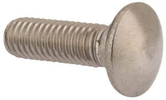 Value Collection - 3/8-16 UNC 1-1/4" Length Under Head, Standard Square Neck, Carriage Bolt - 18-8 Stainless Steel, Uncoated - Apex Tool & Supply