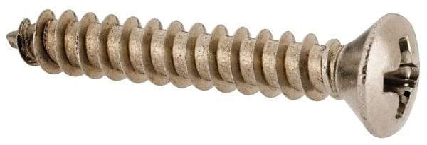 Value Collection - #4 Oval Head Phillips Sheet Metal Screw - Stainless Steel, 3/4" OAL, Grade 18-8 - Apex Tool & Supply