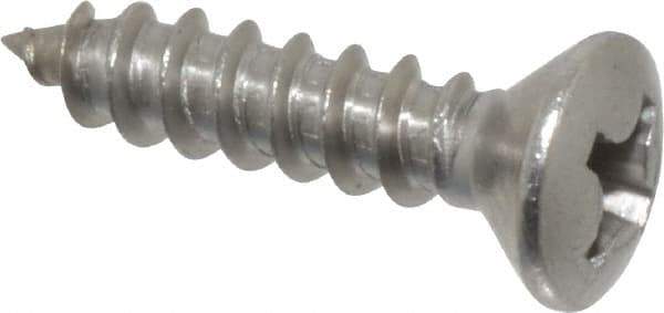 Value Collection - #6 Oval Head Phillips Sheet Metal Screw - Stainless Steel, 5/8" OAL, Grade 18-8 - Apex Tool & Supply