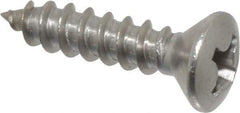 Value Collection - #6 Oval Head Phillips Sheet Metal Screw - Stainless Steel, 5/8" OAL, Grade 18-8 - Apex Tool & Supply