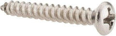Value Collection - #6 Oval Head Phillips Sheet Metal Screw - Stainless Steel, 1" OAL, Grade 18-8 - Apex Tool & Supply