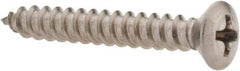 Value Collection - #8 Oval Head Phillips Sheet Metal Screw - Stainless Steel, 1-1/4" OAL, Grade 18-8 - Apex Tool & Supply