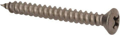 Value Collection - #8 Oval Head Phillips Sheet Metal Screw - Stainless Steel, 1-1/2" OAL, Grade 18-8 - Apex Tool & Supply