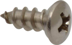 Value Collection - #10 Oval Head Phillips Sheet Metal Screw - Stainless Steel, 1/2" OAL, Grade 18-8 - Apex Tool & Supply