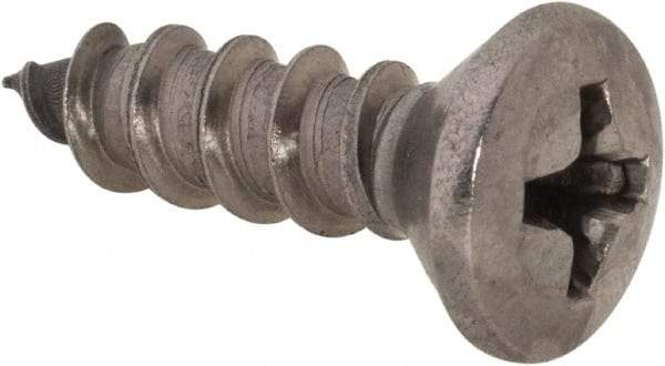 Value Collection - #10 Oval Head Phillips Sheet Metal Screw - Stainless Steel, 5/8" OAL, Grade 18-8 - Apex Tool & Supply