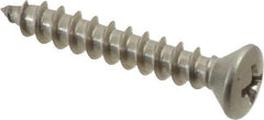 Value Collection - #10 Oval Head Phillips Sheet Metal Screw - Stainless Steel, 1-1/4" OAL, Grade 18-8 - Apex Tool & Supply
