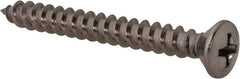 Value Collection - #10 Oval Head Phillips Sheet Metal Screw - Stainless Steel, 1-3/4" OAL, Grade 18-8 - Apex Tool & Supply