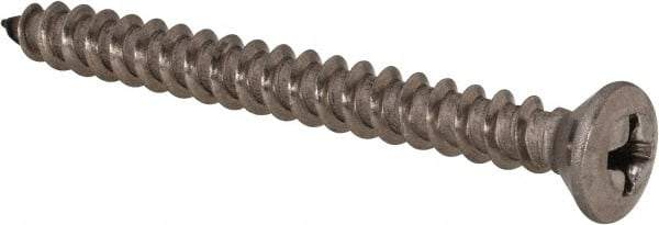 Value Collection - #10 Oval Head Phillips Sheet Metal Screw - Stainless Steel, 2" OAL, Grade 18-8 - Apex Tool & Supply