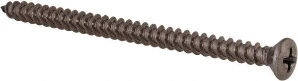 Value Collection - #10 Oval Head Phillips Sheet Metal Screw - Stainless Steel, 3" OAL, Grade 18-8 - Apex Tool & Supply