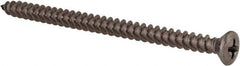 Value Collection - #10 Oval Head Phillips Sheet Metal Screw - Stainless Steel, 3" OAL, Grade 18-8 - Apex Tool & Supply