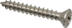 Value Collection - #12 Oval Head Phillips Sheet Metal Screw - Stainless Steel, 1-1/2" OAL, Grade 18-8 - Apex Tool & Supply