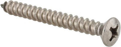Value Collection - #12 Oval Head Phillips Sheet Metal Screw - Stainless Steel, 2" OAL, Grade 18-8 - Apex Tool & Supply