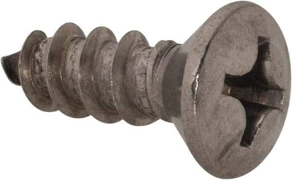 Value Collection - #14 Oval Head Phillips Sheet Metal Screw - Stainless Steel, 3/4" OAL, Grade 18-8 - Apex Tool & Supply