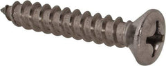 Value Collection - #14 Oval Head Phillips Sheet Metal Screw - Stainless Steel, 1-1/2" OAL, Grade 18-8 - Apex Tool & Supply