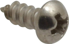 Value Collection - #6 Round Head Phillips Sheet Metal Screw - Stainless Steel, 3/8" Length Under Head, Grade 18-8 - Apex Tool & Supply