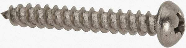 Value Collection - #6 Round Head Phillips Sheet Metal Screw - Stainless Steel, 1" Length Under Head, Grade 18-8 - Apex Tool & Supply