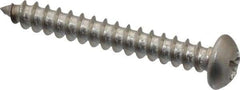 Value Collection - #8 Round Head Phillips Sheet Metal Screw - Stainless Steel, 1-1/4" Length Under Head, Grade 18-8 - Apex Tool & Supply