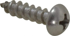 Value Collection - #10 Round Head Phillips Sheet Metal Screw - Stainless Steel, 3/4" Length Under Head, Grade 18-8 - Apex Tool & Supply