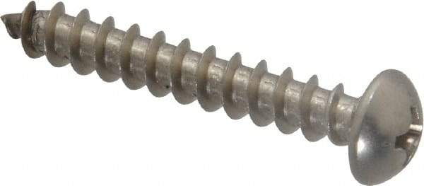 Value Collection - #10 Round Head Phillips Sheet Metal Screw - Stainless Steel, 1-1/4" Length Under Head, Grade 18-8 - Apex Tool & Supply