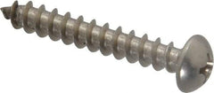 Value Collection - #10 Round Head Phillips Sheet Metal Screw - Stainless Steel, 1-1/4" Length Under Head, Grade 18-8 - Apex Tool & Supply