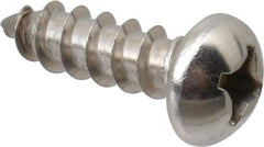 Value Collection - #12 Round Head Phillips Sheet Metal Screw - Stainless Steel, 3/4" Length Under Head, Grade 18-8 - Apex Tool & Supply