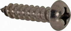 Value Collection - #12 Round Head Phillips Sheet Metal Screw - Stainless Steel, 1" Length Under Head, Grade 18-8 - Apex Tool & Supply