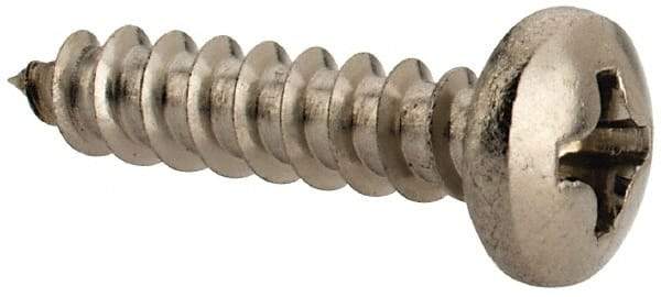 Value Collection - #6 Pan Head Slotted Sheet Metal Screw - Stainless Steel, 5/8" Length Under Head, Grade 18-8 - Apex Tool & Supply