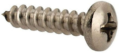 Value Collection - #6 Pan Head Slotted Sheet Metal Screw - Stainless Steel, 5/8" Length Under Head, Grade 18-8 - Apex Tool & Supply