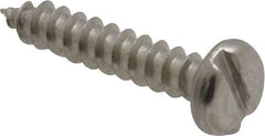 Value Collection - #6 Pan Head Slotted Sheet Metal Screw - Stainless Steel, 3/4" Length Under Head, Grade 18-8 - Apex Tool & Supply