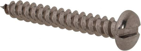 Value Collection - #6 Pan Head Slotted Sheet Metal Screw - Stainless Steel, 1" Length Under Head, Grade 18-8 - Apex Tool & Supply