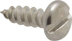 Value Collection - #8 Pan Head Slotted Sheet Metal Screw - Stainless Steel, 1/2" Length Under Head, Grade 18-8 - Apex Tool & Supply