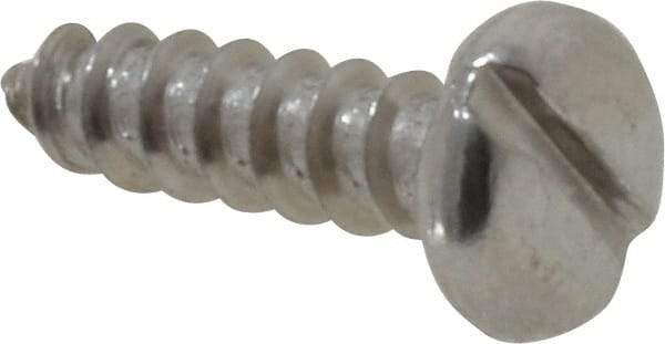 Value Collection - #8 Pan Head Slotted Sheet Metal Screw - Stainless Steel, 5/8" Length Under Head, Grade 18-8 - Apex Tool & Supply