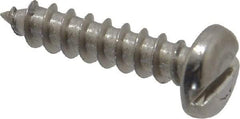 Value Collection - #8 Pan Head Slotted Sheet Metal Screw - Stainless Steel, 3/4" Length Under Head, Grade 18-8 - Apex Tool & Supply