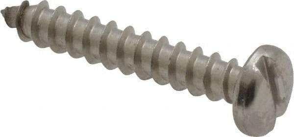 Value Collection - #8 Pan Head Slotted Sheet Metal Screw - Stainless Steel, 1" Length Under Head, Grade 18-8 - Apex Tool & Supply