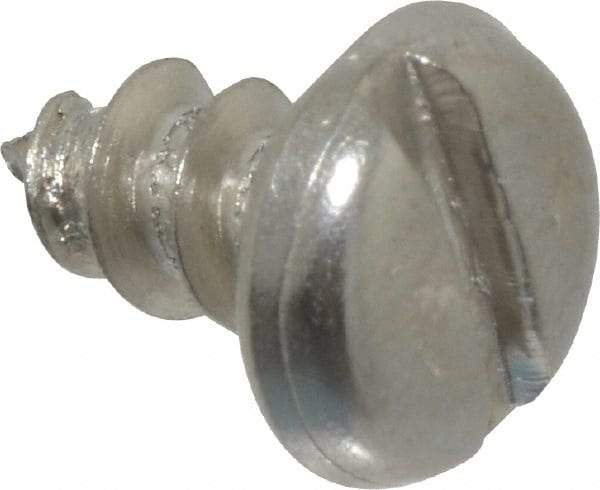 Value Collection - #10 Pan Head Slotted Sheet Metal Screw - Stainless Steel, 3/8" Length Under Head, Grade 18-8 - Apex Tool & Supply