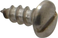Value Collection - #10 Pan Head Slotted Sheet Metal Screw - Stainless Steel, 1/2" Length Under Head, Grade 18-8 - Apex Tool & Supply