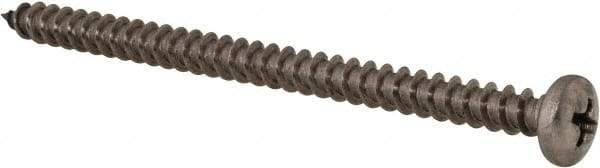 Value Collection - #10 Pan Head Phillips Sheet Metal Screw - Stainless Steel, 3" Length Under Head, Grade 18-8 - Apex Tool & Supply